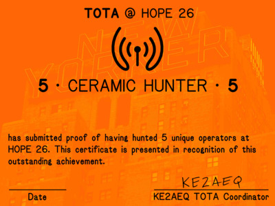 Thumbnail of award 'Ceramic Hunter: 5 OPs'