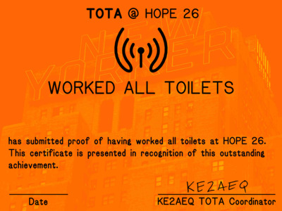 Thumbnail of award 'Worked All Toilets'